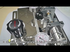 R1100 Stainless Steel Pressure Regulator PCTFE 3000psi For Oxygen Nitrogen